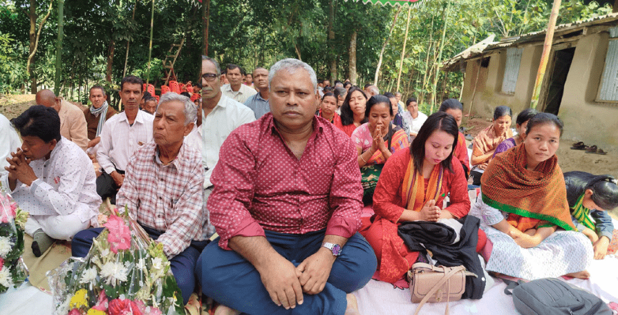 বেণুবন উত্তমানন্দ ধর্মবন বৌদ্ধ বিহারে সংঘদান ও স্মরণ সভা 1 ranghamat 1i